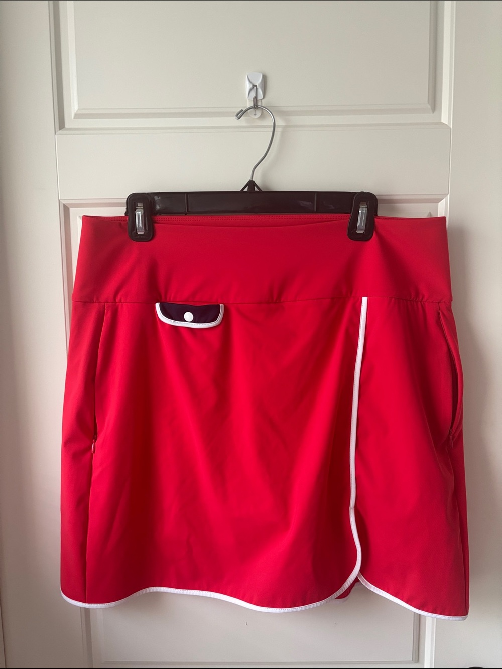 Kinona Red Athletic Skort with White Trim